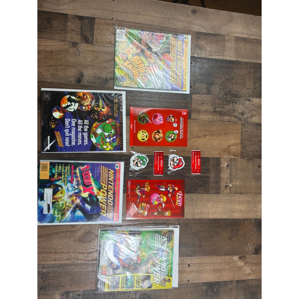 Nintendo Power Magazine Lot3 Banjo-Kazooie F-Zero X Mario Kart Double Dash Bonus